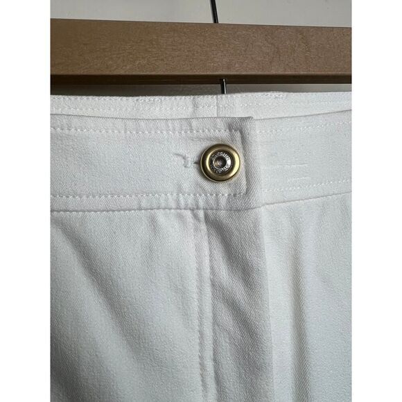 St. John Caviar Creamy White Wide Leg Jeans Sz. 10 - Picture 2 of 8